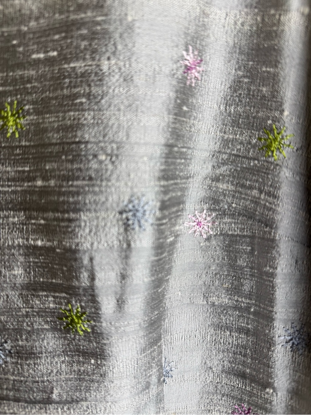 Vintage Nicole Miller Collection Silk Embroidered Silver Dress 4. Y2K - Picture 7 of 10